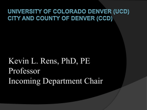 Kevin L. Rens, PhD, PE Professor Incoming Department Chair
