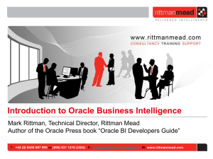 Introduction to Oracle Business Intelligence