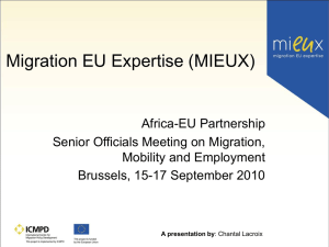 Presentation: Migration EU Expertise (MIEUX) - Africa