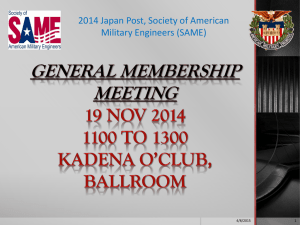 the November 19th General Membership Meeting.
