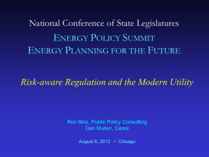 Risk-aware Regulation and the Modern Utility