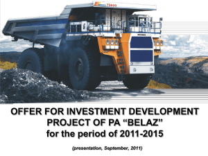 OFFER FOR INVESTMENT DEVELOPMENT PROJECT OF PA