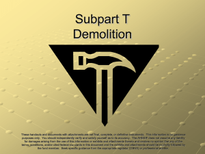 Subpart T Demolition