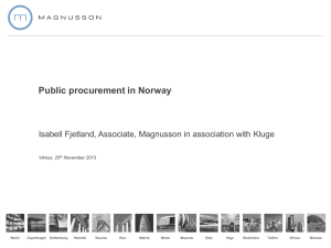 Public procurement in Norway