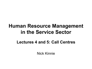 Human Resource Management in the Service Sector