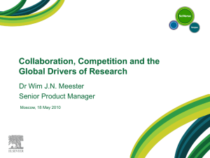 Collaboration, Competition And The Global Drivers Of Research