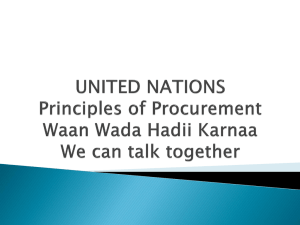 UN Procurement Principles