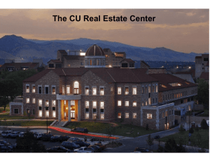 PowerPoint - CU Real Estate Center