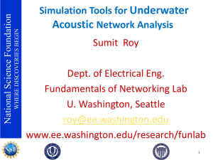 Simulation Tools for Underwater Acoustic Network Analyis
