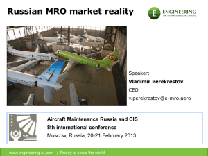 Characteristics of Russian MRO market