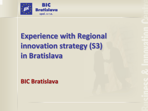 Experience with Regional innovation strategy (S3)