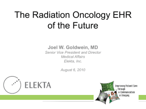 The Radiation Oncology EHR of the Future