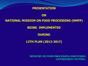 National Mission On Food Processing (NMFP)
