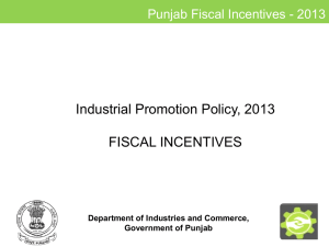 Industrial Promotion Policy, 2013