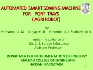 automated smart sowing machine for port trays (agri robot)
