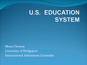 U.S. EDUCATION SYSTEM