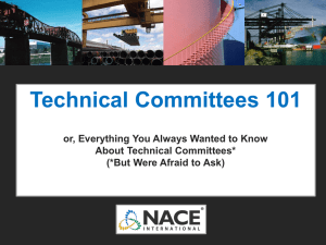 NACE Technical Committees 101