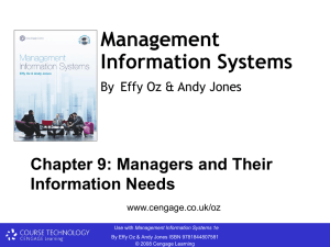 Managers and their information needs