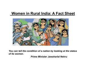 Rural Women: A Fact Sheet