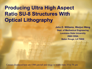 UV lithography process for ultra-thick high aspect-ratio SU