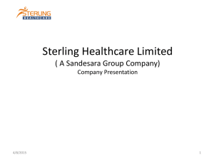to - STERLING Healthcare
