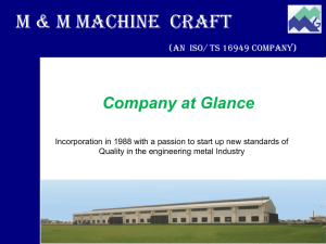 Group Presentation - M&M Machine Craft Pvt. Ltd.