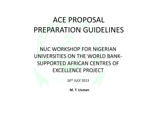 ACE Workshop - Proposal submission guidelines