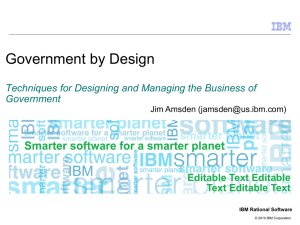 Government by Design: Techniques for Designing and Managing