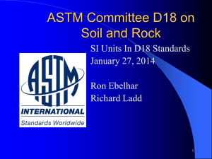Units Workshop - ASTM International