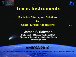 amicsa 2010 - ESA Microelectronics Section