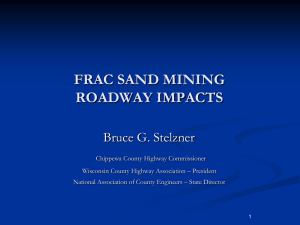 frac sand mining roadway impacts