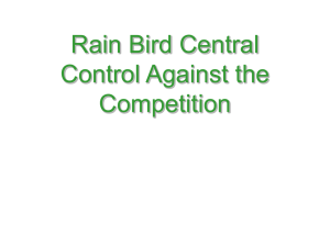 Rain Bird Central Control vs. CompetitionMStraining