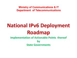 Orissa on IPv6 Implementation in the State 22/09/2010