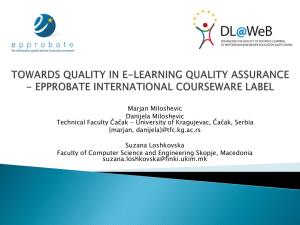 Recognizing E-Learning Quality in Global Market