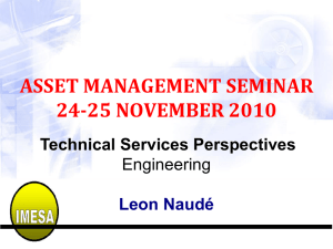 Technical Services Persperctive Presentation - MFMA