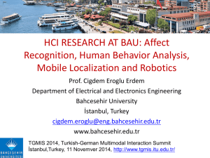 HCI RESEARCH AT BAU: Affect Recognition, Human Behavior