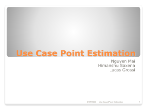 Use Case Point Estimation