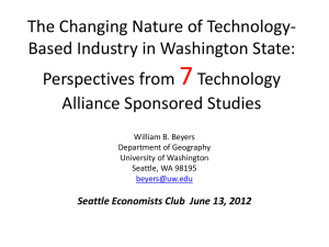 The Changing Nature of Technology-Based Industry in Washington