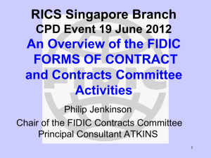 FIDIC.RICS CPD Event Singapore 2012