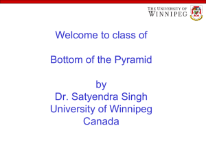 Bottom of the Pyramid - University of Winnipeg