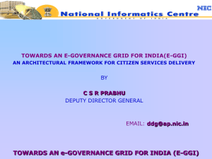 TOWARDS AN e-GOVERNANCE GRID FOR INDIA