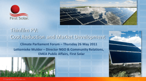 Cost Reduction and Market Development