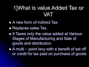 VAT by Mr.Ravindran