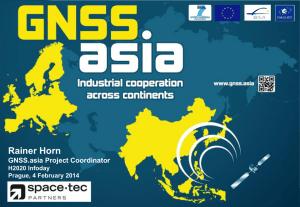Rainer Horn GNSS.asia Project Coordinator H2020 Infoday Prague