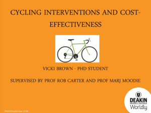 Cycling interventions and cost - effectiveness