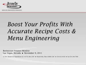 boost your profits with accurate recipe costing and menu