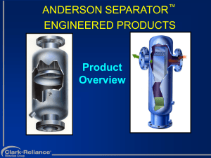 anderson separator product line overview