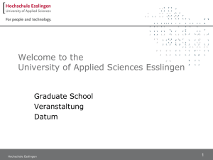 Master of Eng. - Hochschule Esslingen