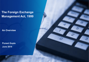 The Foreign Exchange Management Act, 1999 – An Overview of