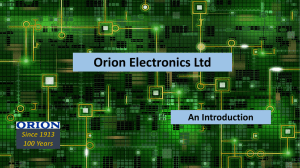 PowerPoint - Orion Electronics Ltd